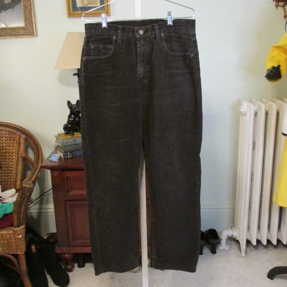 Vintage 90s Loose Fit Men's Brown Corduroy Pants - Picture 1 of 5